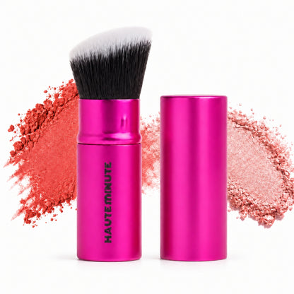 Glamstick Retractable Brush | Travel Foundation Blush Powder Brush Liquid Cream – Vegan Bristles