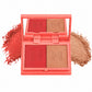 Blush + Brighten Highlighter Duo | Lightweight Mineral Blush Shimmer Glow Powder Palette