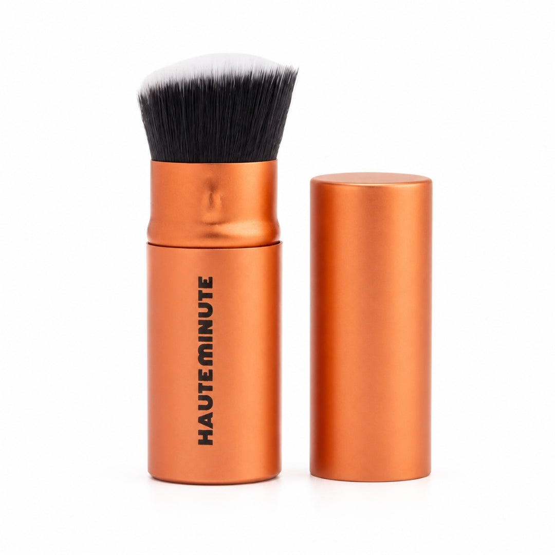 Glamstick Retractable Brush | Travel Foundation Blush Powder Brush Liquid Cream – Vegan Bristles