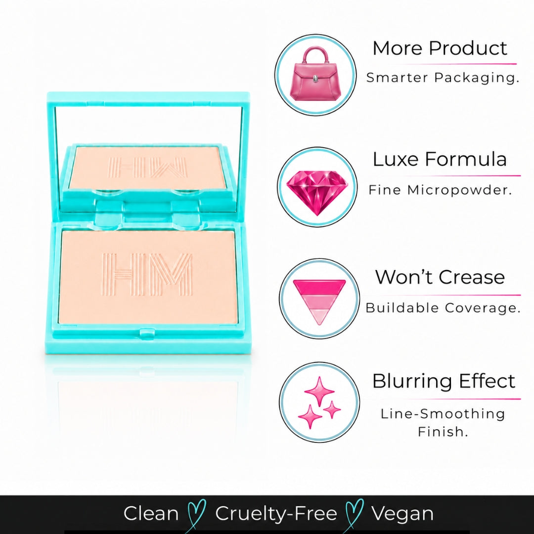 Complexion Perfection Mini Pressed Powder | Lightweight Buildable Coverage Shine-Free Finish – Vegan Clean