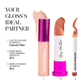 Lip products with 'Haute Minute' branding on a white background